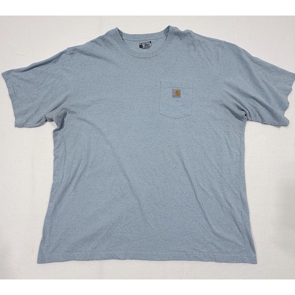Carhartt K87-M Logo Pocket Blue Cotton Loose Fit T-Shirt Men's 3XL Big Tall